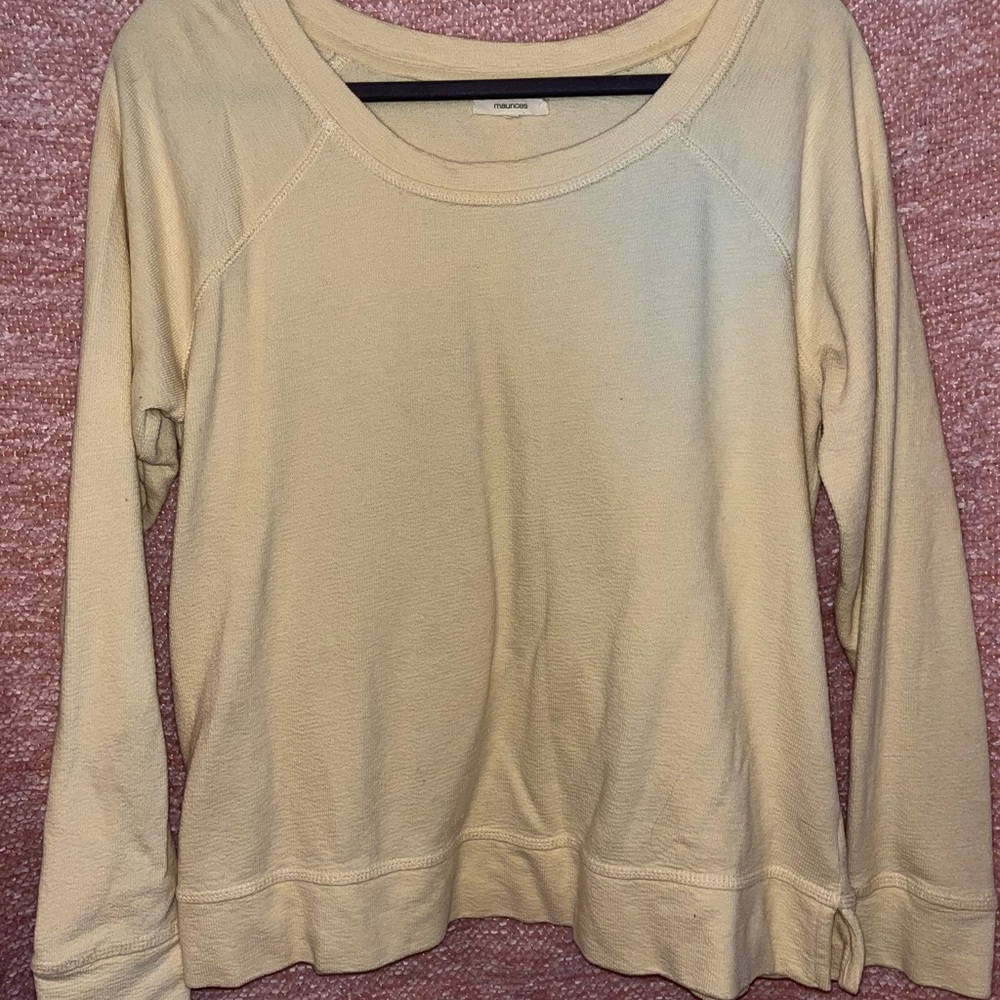 Terry cloth yellow crewneck